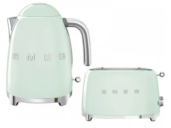 Набор Smeg чайник KLF03PGEU + тостер TSF01PGEU Зеленый