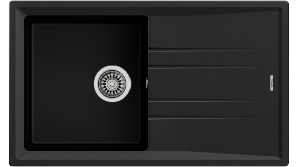 Мойка врезного монтажа из Тегранита Плюс с 1-ой чашей STONE 50 B-TG 1B 1D CARBON